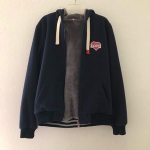 XXL Men Blue and Gray Jacket